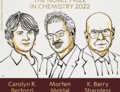 فوز ثلاثة علماء بينهم امرأة بجائزة نوبل فى الكيمياء 2022