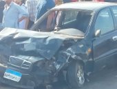 إصابة 4 أشخاص فى حادث تصادم سيارة ملاكى وتوك توك بطريق القاهرة الفيوم