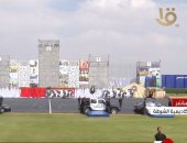 طلاب وطلبات الشرطة يشاركون فى عروض رياضة "الباركور" أمام الرئيس السيسي 