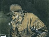 صياد يدخن البايب .. لوحة فان جوخ في 1883