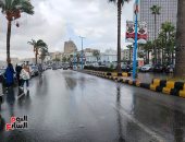 الشتاء يغسل شوارع الإسكندرية.. أمطار غزيرة على عروس البحر المتوسط.. ألبوم صور