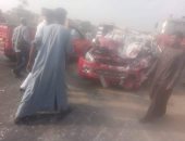 إصابة 15 شخصًا فى حادث تصادم سيارتين على طريق "قفط - قوص" بقنا