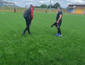 المنتخب الأولمبى يعاين أرضية ملعب سومهلولو الوطنى قبل مواجهة إيسواتينى