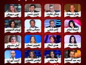 قائمة كبيرة من الإعلاميين تزين شاشة القاهرة الإخبارية (إنفوجراف)