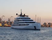ميناء بورسعيد السياحى يستقبل اليخت "EMERAlD AZZURRA".. صور