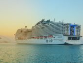 سفينة MSC World Europa السياحية تغادر ميناء السخنة إلى الإمارات العربية