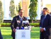 مدبولى يفتتح منطقة المعارض والأجنحة الحكومية بالمنطقة الخضراء بمؤتمر المناخ 