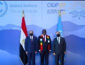 الرئيس السيسي وجوتيريش يستقبلان رئيس زيمبابوى قبل بدء قمة المناخ