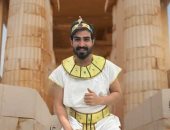 "زين" يوثق بعدسته زيارته داخل المتحف القومى للحضارة المصرية بالفسطاط