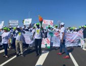 تحالف العدالة المناخية ينظم مسيرة للمنطقة الزرقاء فى Cop27.. ممثلو أكثر من 40 دولة أفريقية يطالبون بحقوق القارة فى تمويل مشروعات التكيف مع تغير المناخ.. رئيس مؤسسة شباب بتحب مصر: العدالة المناخية ضرورية.. صور