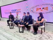 وزير الشباب والرياضة يشهد جلسة بعنوان " نظرة على الأنشطة الوطنية المصرية في مجال المناخ" بالجناح المصري