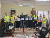 حملة توعوية فى "تربية رياضية" جامعة السادات في إطار حملة "أنت أقوى من المخدرات"