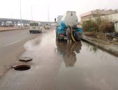 الصرف الصحى بالإسكندرية: جار التعامل مع تجمعات الأمطار غربا