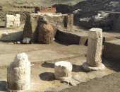 الكشف عن بقايا صالة أعمدة معبد بوتو بمحافظة كفر الشيخ