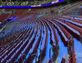 كأس العالم 2022.. مدرجات استاد البيت تتزين لاستقبال المشجعين.. صور
