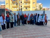 جامعة السادات تنظم حملة للتبرع بالدم تحت شعار "قطرة دم تساوى حياة"