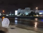 هطول أمطار على الطريق الصحراوى غرب الإسكندرية  