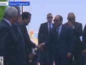 الرئيس السيسي يصل مقر افتتاح مدينة المنصورة الجديدة
