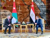الرئيس السيسى وعاهل الأردن يتوافقان حول تعزيز جهود تقديم الدعم الكامل للأشقاء بفلسطين