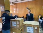 توافد طلاب جامعة حلوان على انتخابات الاتحادات الطلابية.. صور