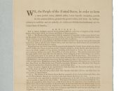 أول دستور للولايات المتحدة الأمريكية في مزاد سوثبى بسعر يصل إلى 30ألف دولار