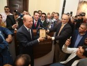 وصول مصطفى كامل لنقابة الموسيقيين فى احتفالية تجديدها وتكريم رموز الغناء