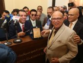 مجدى صابر ونادية مصطفى يحضران احتفالية تجديد نقابة الموسيقيين