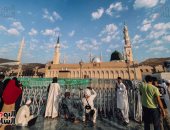 أجواء روحانية للمصلين داخل المسجد النبوى بالمدينة المنورة