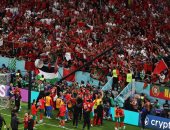 احتفالات هيستيرية لنجوم المغرب بعد التأهل لنصف نهائى كأس العالم.. صور