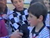 بعد فوزه بكأس العالم.. شاهد أول لقاء تليفزيونى مع ميسى فى طفولته