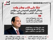 رسائل الرئيس السيسى فى مؤتمر بغداد للتعاون والشراكة.. إنفوجراف