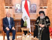 البابا تواضروس يستقبل رئيس مجلس النواب للتهنئة بعيد الميلاد المجيد.. صور