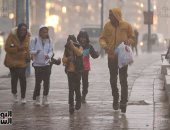 سقوط أمطار خفيفة ومتوسطة على وسط الإسكندرية .. صور