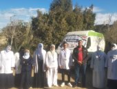 حياة كريمة بنى سويف: الكشف وتوفير العلاج لـ 1550 مواطنا في قرية التضامن