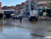 رفع مياه الأمطار بمدن وقرى 10 مراكز فى كفر الشيخ.. صور
