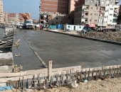 الانتهاء من وضع حديد تسليح كوبرى القنطرة الجديد وصبه بمدينة كفر الشيخ