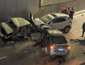 تفاصيل إصابة 3 أشخاص إثر تصادم 3 سيارات بنفق قناة السويس فى الإسكندرية
