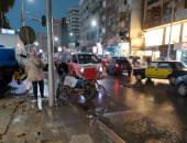 هطول أمطار مسائية على الإسكندرية فى نوة "الكرم".. صور وفيديو