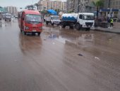 سقوط أمطار متوسطة على مناطق متفرقة من الإسكندرية فى نوة الكرم
