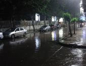 هطول أمطار مسائية غزيرة على مناطق متفرقة بالإسكندرية.. صور