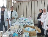 قافلة جامعة الزقازيق الطبية تفحص 1760 حالة بقرية هربيط مركز أبو كبير