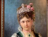 لوحة الأميرة فاطمة إسماعيل وجدت بقصر الجوهرة وتتميز بألوان الزيت.. شاهد فى متحف الغردقة