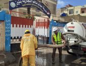 انتشار معدات شركة مياه الشرب بكفر الشيخ للتعامل مع مياه الأمطار.. صور