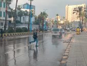 هطول أمطار متوسطة على الإسكندرية مع استمرار رفع الطوارئ.. صور