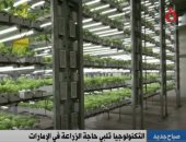 "القاهرة الإخبارية" تعرض تقريرا عن استخدام التكنولوجيا فى الزراعة بالإمارات
