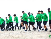 المصري يتدرب على شواطئ بورسعيد استعدادا لبيراميدز