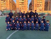 حسام حسن يتابع تدريبات مدرسة الكرة بالمصرى بصحبة نجوم الفريق الأول