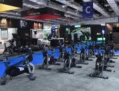 عرض فيديو تسجيلى عن إنجازات الرياضة فى افتتاح  أحد المعارض الرياضية