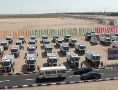 الرئيس السيسي يتفقد المعدات المشاركة فى تنفيذ خطة تنمية وإعمار سيناء