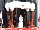 مراسم استقبال رسمية لرئيس الوزراء لدى وصوله الديوان الأميرى لدولة قطر